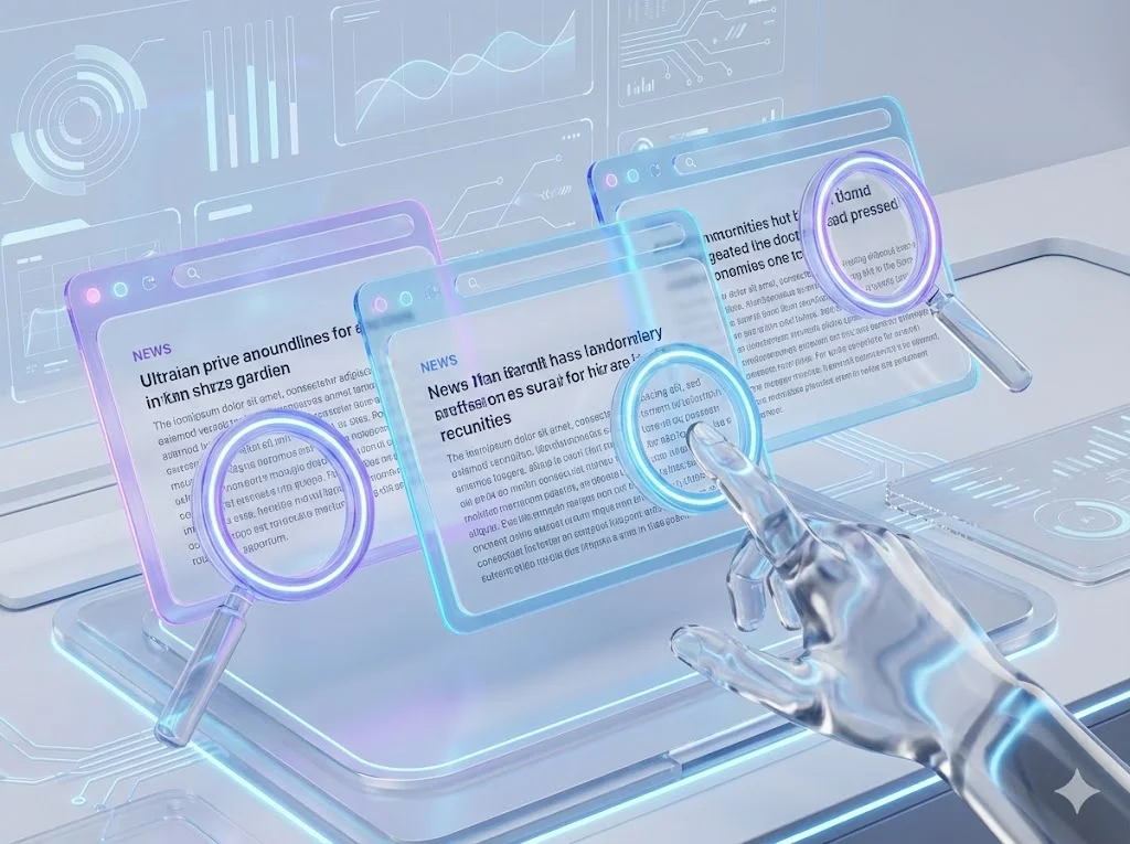 Ilustrasi verifikasi informasi dengan membandingkan sumber