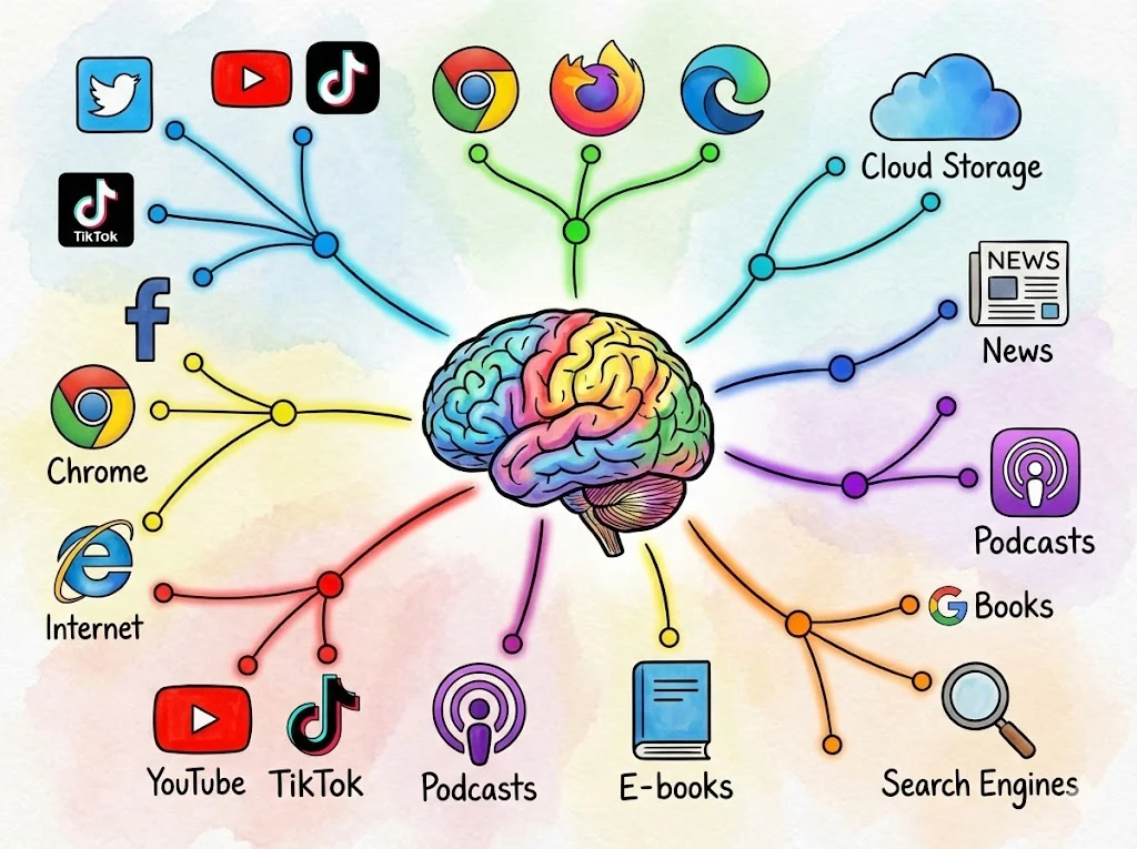 Mind map tentang literasi digital yang cerdas