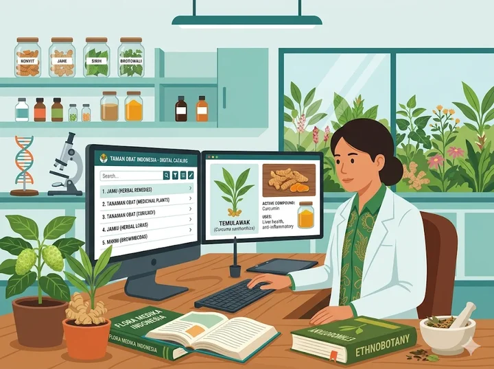 Indonesian researcher illustration