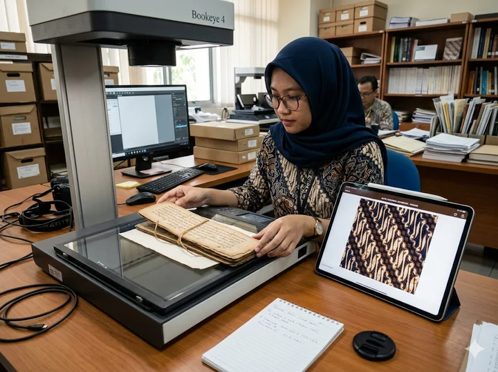 Digital scanning of ancient manuscript